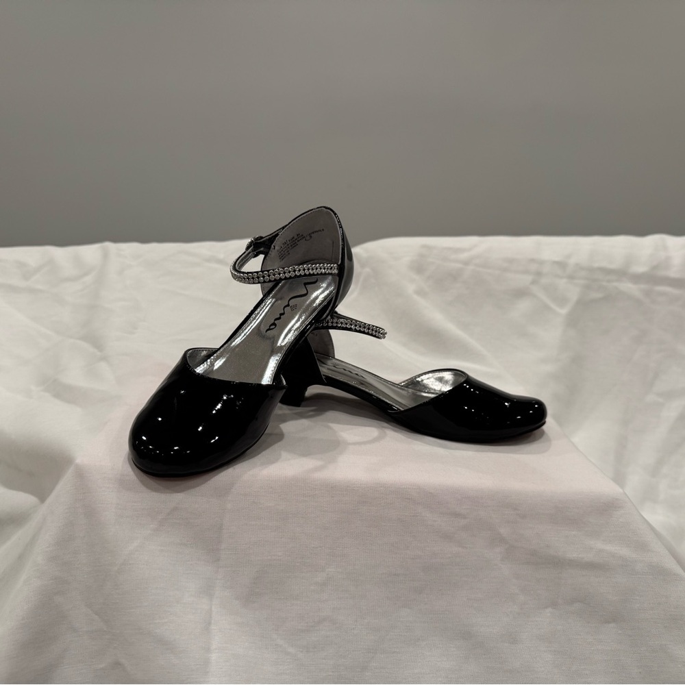 Nina Black Patent Leather Kids Dress Shoes